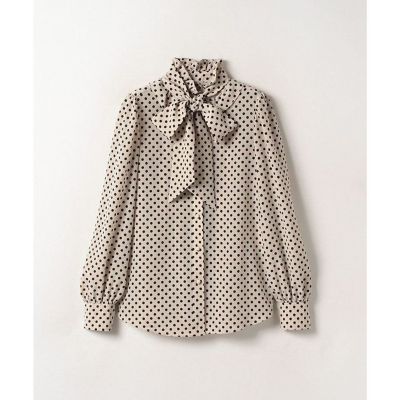 【ＬＯＵＬＯＵ　ＷＩＬＬＯＵＧＨＢＹ】◇　デシンドットフリルボウタイブラウス