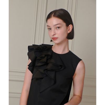 LOULOU WILLOUGHBY】アシメフリルワンピース
