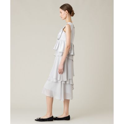 【LOULOU WILLOUGHBY】シフォンミーリアワンピース LOULOU WILLOUGHBY】アシメフリルワンピース|allureville
