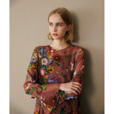 【ＬＯＵＬＯＵ　ＷＩＬＬＯＵＧＨＢＹ】ＲＡＴＴＩシフォンフラワープリントワンピース