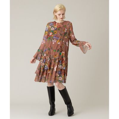 【ＬＯＵＬＯＵ　ＷＩＬＬＯＵＧＨＢＹ】ＲＡＴＴＩシフォンフラワープリントワンピース