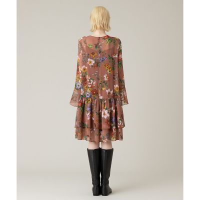 【ＬＯＵＬＯＵ　ＷＩＬＬＯＵＧＨＢＹ】ＲＡＴＴＩシフォンフラワープリントワンピース