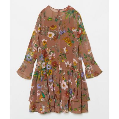 【ＬＯＵＬＯＵ　ＷＩＬＬＯＵＧＨＢＹ】ＲＡＴＴＩシフォンフラワープリントワンピース