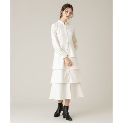 【ＬＯＵＬＯＵ　ＷＩＬＬＯＵＧＨＢＹ】グロッシーツイルティアードワンピース