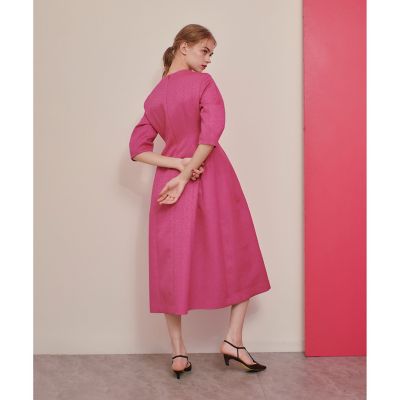 LOULOU WILLOUGHBY】グロッシージャガードワンピース