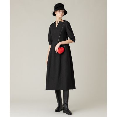 LOULOU WILLOUGHBY】グロッシージャガードワンピース