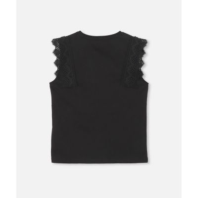 LOULOU WILLOUGHBY】レーストリミングTシャツ