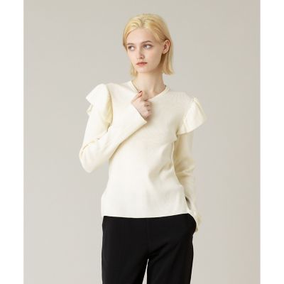 LOULOU WILLOUGHBY】フリルスリットプルオーバー