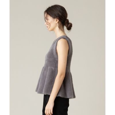LOULOU WILLOUGHBY】フェザーペプラムジレ