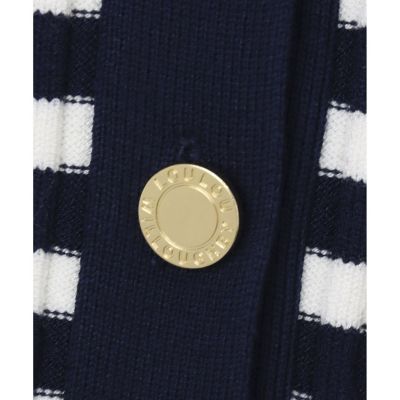 【ＬＯＵＬＯＵ　ＷＩＬＬＯＵＧＨＢＹ】◇　バイカラーキーネック５分袖カーディガン