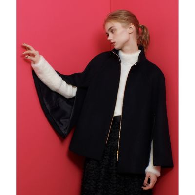 LOULOU WILLOUGHBY】シャルムビーバーケープ風コート