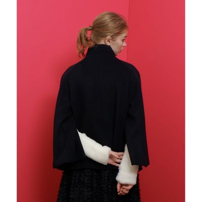 LOULOU WILLOUGHBY】シャルムビーバーケープ風コート