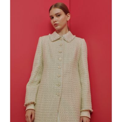 【ＬＯＵＬＯＵ　ＷＩＬＬＯＵＧＨＢＹ】モノトーンツイードロングコート