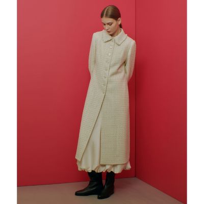 【ＬＯＵＬＯＵ　ＷＩＬＬＯＵＧＨＢＹ】モノトーンツイードロングコート