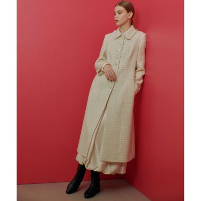 【ＬＯＵＬＯＵ　ＷＩＬＬＯＵＧＨＢＹ】モノトーンツイードロングコート