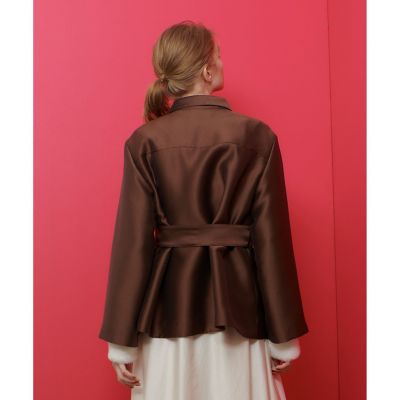 LOULOU WILLOUGHBY】シルキーダブルクロスブルゾン