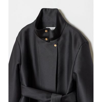 ☆最終お値下げです☆ 美品　ルルウィルビー シルキーダブルクロスショートトレンチ LOULOU WILLOUGHBY】シルキーダブルクロスブルゾン|allureville