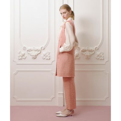 LOULOU WILLOUGHBY ファンシーツイードロングジレ　M LOULOU WILLOUGHBY】ファンシーツイードロングジレ