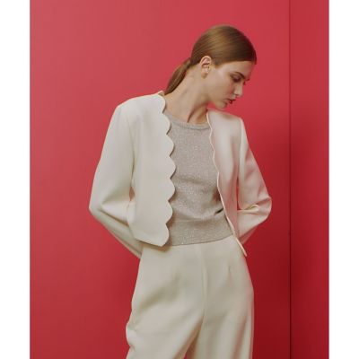 【ＬＯＵＬＯＵ　ＷＩＬＬＯＵＧＨＢＹ】ダブルクロススカラップジャケット