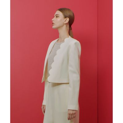 【ＬＯＵＬＯＵ　ＷＩＬＬＯＵＧＨＢＹ】ダブルクロススカラップジャケット