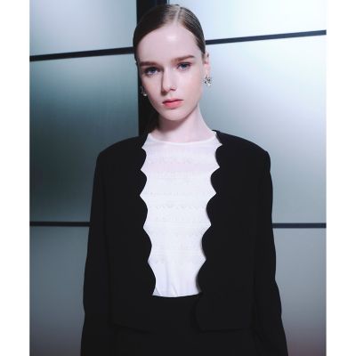 【ＬＯＵＬＯＵ　ＷＩＬＬＯＵＧＨＢＹ】ダブルクロススカラップジャケット