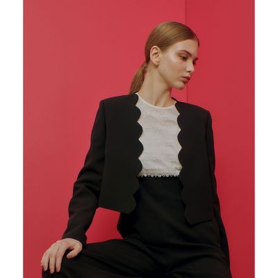 【ＬＯＵＬＯＵ　ＷＩＬＬＯＵＧＨＢＹ】ダブルクロススカラップジャケット