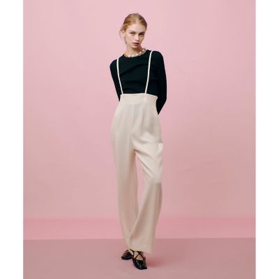 【ＬＯＵＬＯＵ　ＷＩＬＬＯＵＧＨＢＹ】ダブルクロスハイウエストサスペンダーパンツ