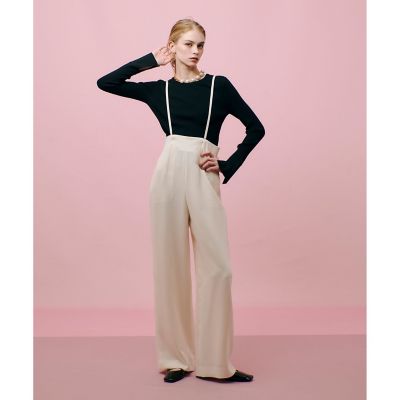 【ＬＯＵＬＯＵ　ＷＩＬＬＯＵＧＨＢＹ】ダブルクロスハイウエストサスペンダーパンツ