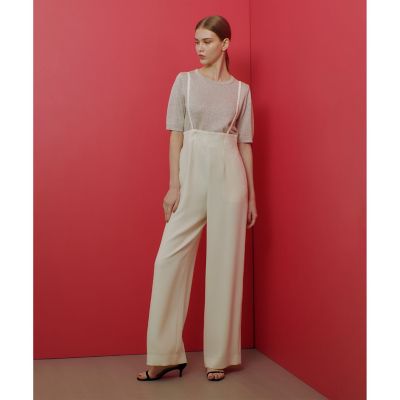 【ＬＯＵＬＯＵ　ＷＩＬＬＯＵＧＨＢＹ】ダブルクロスハイウエストサスペンダーパンツ