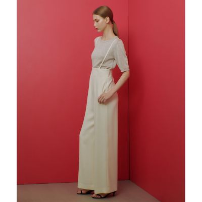 【ＬＯＵＬＯＵ　ＷＩＬＬＯＵＧＨＢＹ】ダブルクロスハイウエストサスペンダーパンツ
