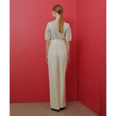 【ＬＯＵＬＯＵ　ＷＩＬＬＯＵＧＨＢＹ】ダブルクロスハイウエストサスペンダーパンツ