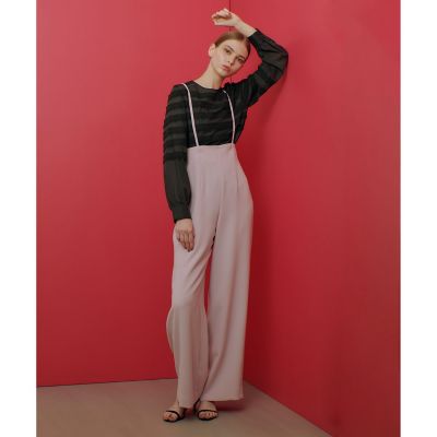 【ＬＯＵＬＯＵ　ＷＩＬＬＯＵＧＨＢＹ】ダブルクロスハイウエストサスペンダーパンツ