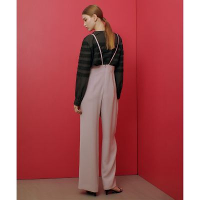 【ＬＯＵＬＯＵ　ＷＩＬＬＯＵＧＨＢＹ】ダブルクロスハイウエストサスペンダーパンツ