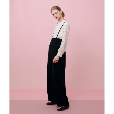 【ＬＯＵＬＯＵ　ＷＩＬＬＯＵＧＨＢＹ】ダブルクロスハイウエストサスペンダーパンツ