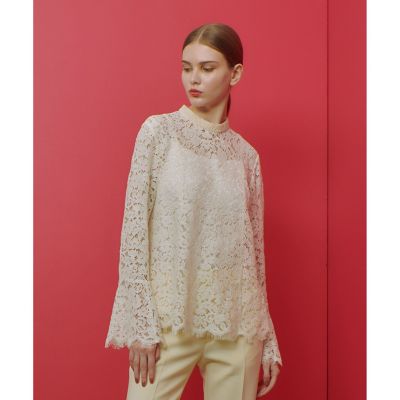 【ＬＯＵＬＯＵ　ＷＩＬＬＯＵＧＨＢＹ】パールビーズネックレースブラウス