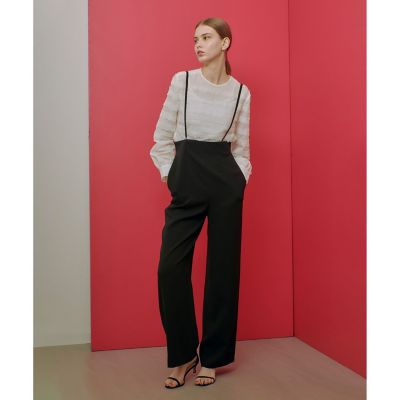 LOULOU WILLOUGHBY】ボーダーレースブラウス
