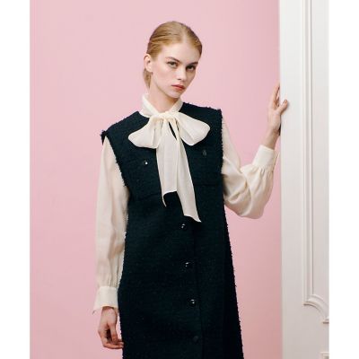 【ＬＯＵＬＯＵ　ＷＩＬＬＯＵＧＨＢＹ】シルキーシボリボンブラウス