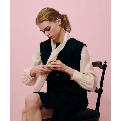 【ＬＯＵＬＯＵ　ＷＩＬＬＯＵＧＨＢＹ】シルキーシボリボンブラウス