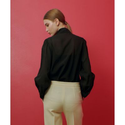 【ＬＯＵＬＯＵ　ＷＩＬＬＯＵＧＨＢＹ】シルキーシボリボンブラウス