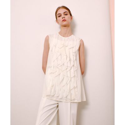 【ＬＯＵＬＯＵ　ＷＩＬＬＯＵＧＨＢＹ】シフォンラッフルブラウス