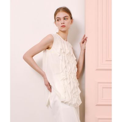 【ＬＯＵＬＯＵ　ＷＩＬＬＯＵＧＨＢＹ】シフォンラッフルブラウス