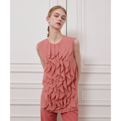 【ＬＯＵＬＯＵ　ＷＩＬＬＯＵＧＨＢＹ】シフォンラッフルブラウス