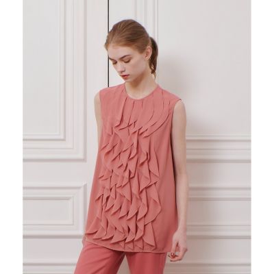 【ＬＯＵＬＯＵ　ＷＩＬＬＯＵＧＨＢＹ】シフォンラッフルブラウス