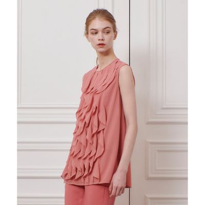 【ＬＯＵＬＯＵ　ＷＩＬＬＯＵＧＨＢＹ】シフォンラッフルブラウス