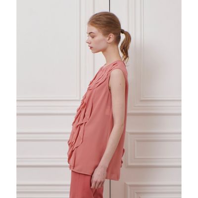 【ＬＯＵＬＯＵ　ＷＩＬＬＯＵＧＨＢＹ】シフォンラッフルブラウス
