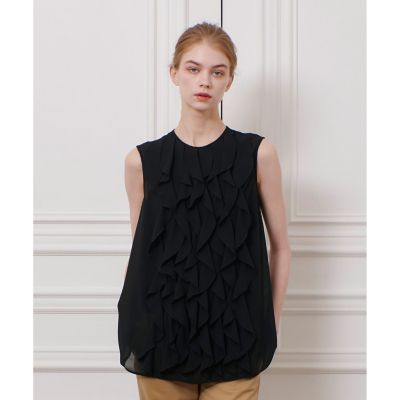 【ＬＯＵＬＯＵ　ＷＩＬＬＯＵＧＨＢＹ】シフォンラッフルブラウス