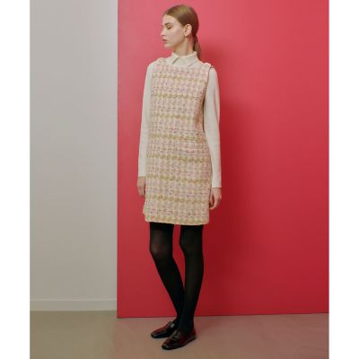 【ＬＯＵＬＯＵ　ＷＩＬＬＯＵＧＨＢＹ】ＬＩＮＴＯＮツイードジャンパーワンピース