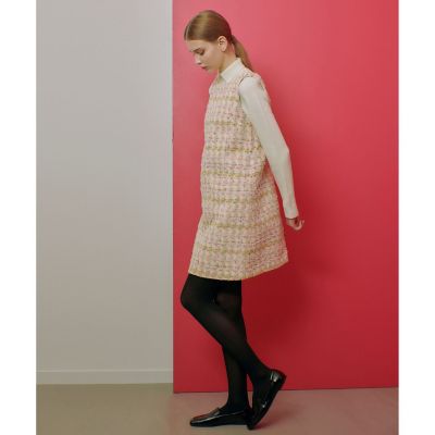 【ＬＯＵＬＯＵ　ＷＩＬＬＯＵＧＨＢＹ】ＬＩＮＴＯＮツイードジャンパーワンピース