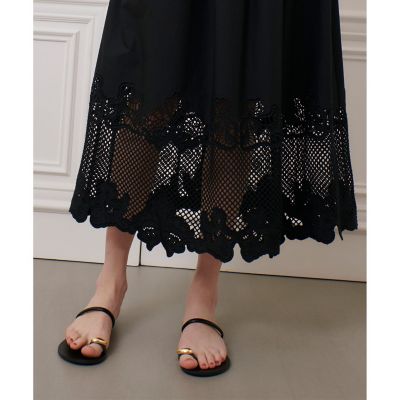 LOULOU WILLOUGHBY エンブロイダリーノースリワンピース LOULOU WILLOUGHBY】エンブロイダリーノースリワンピース