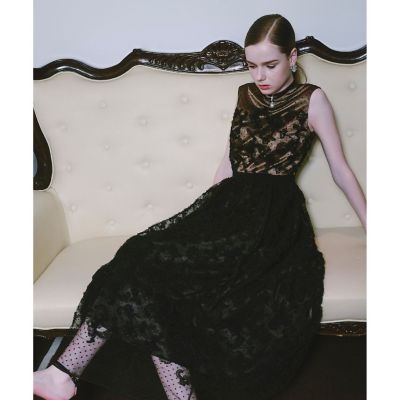 【ＬＯＵＬＯＵ　ＷＩＬＬＯＵＧＨＢＹ】ドットフラワーシシュウノースリワンピース